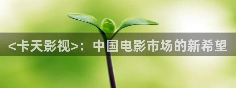 人人影视在线播放：<卡天影视>：中国电影市场的新希望
